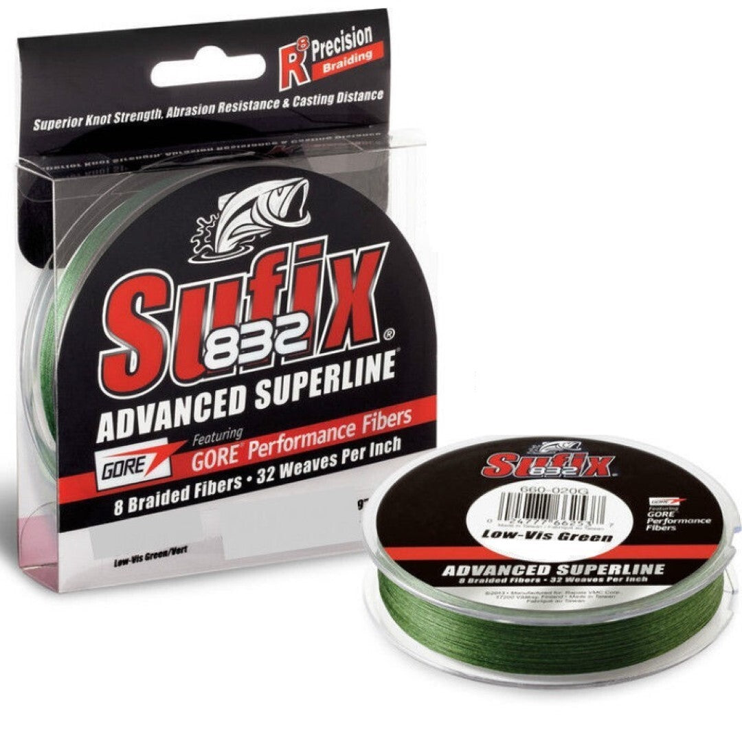 Fio Sufix 832 Advanced Superline - Low vis green - 250MT