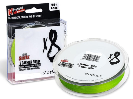 Fio Sufix 8 Carrier Braid - Neon Chartreuse - 270MT + Tesoura