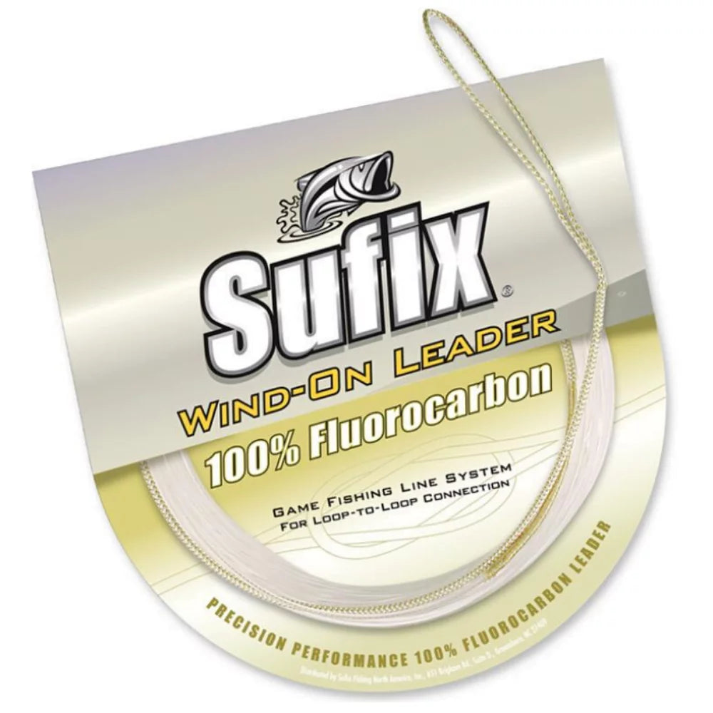 Fio Sufix Wind‑On Fluorocarbon 100 lb - Clear - 10MT