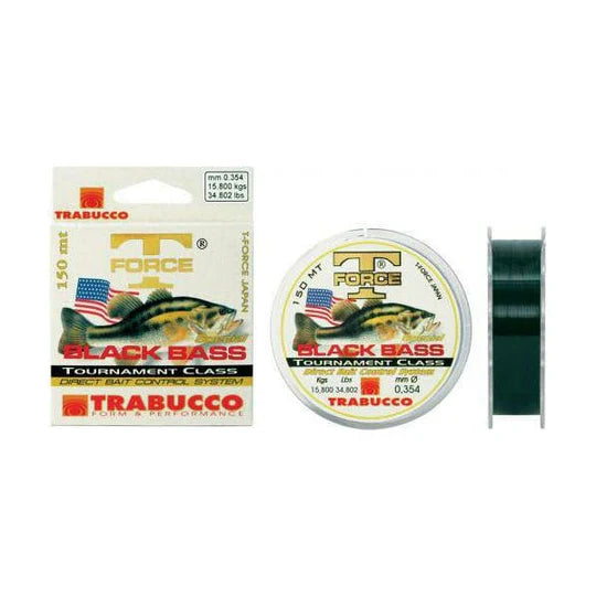 Fio Trabucco T‑Force Black Bass - Dark Green - 150MT