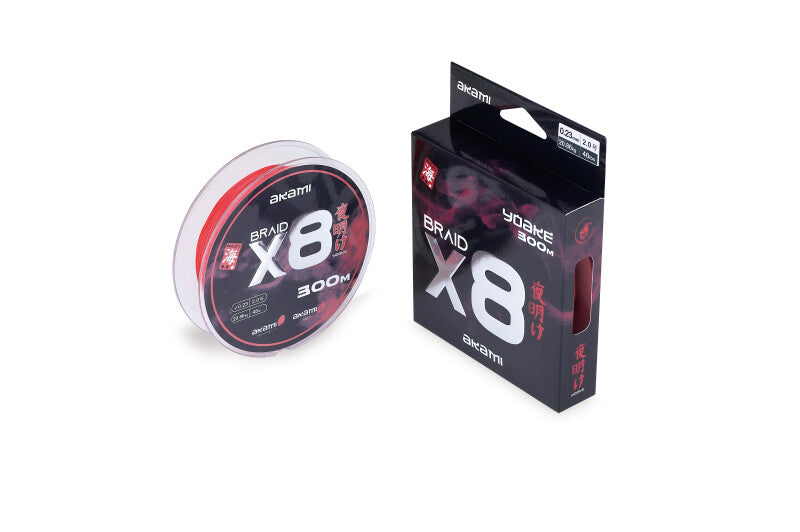 Fio Akami Yoake Braid X8 - Red - 300MT