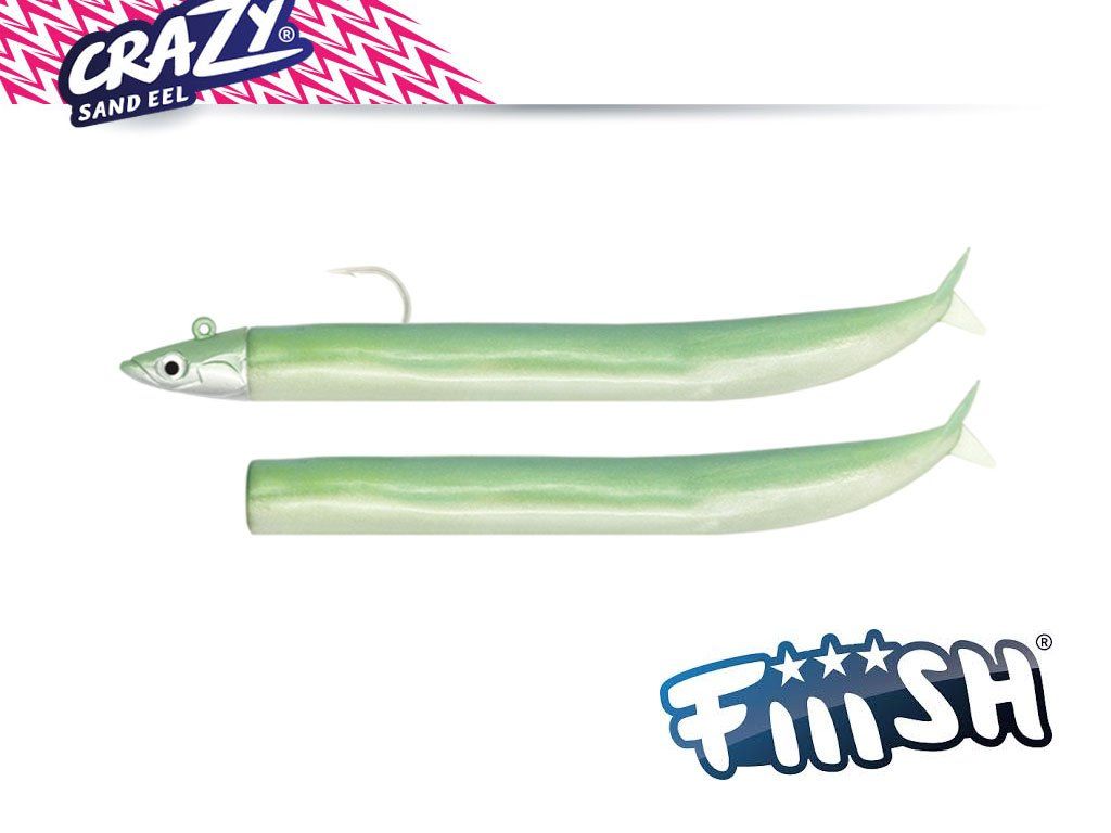 Vinil Fiiish - Crazy Sand Eel 150 - Combo Off Shore 20g - Pearl Green