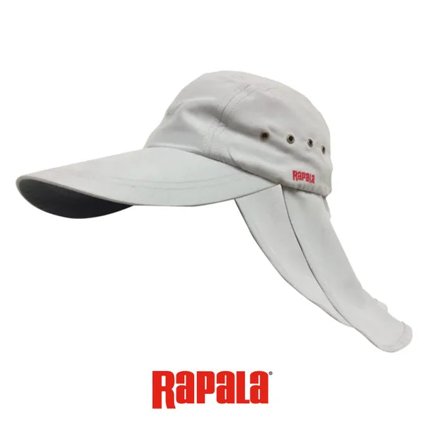 Boné Rapala com aba longa e proteção de pescoço - Grey -
