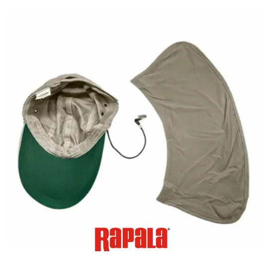 Boné Rapala com aba longa e proteção de pescoço - Grey -