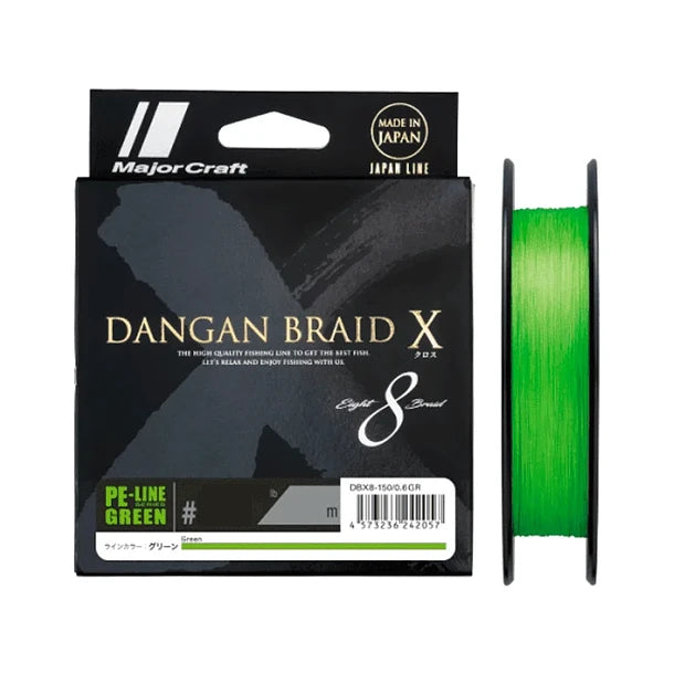 Fio Major Craft Dangan Braid X 8X - Green - 150MT