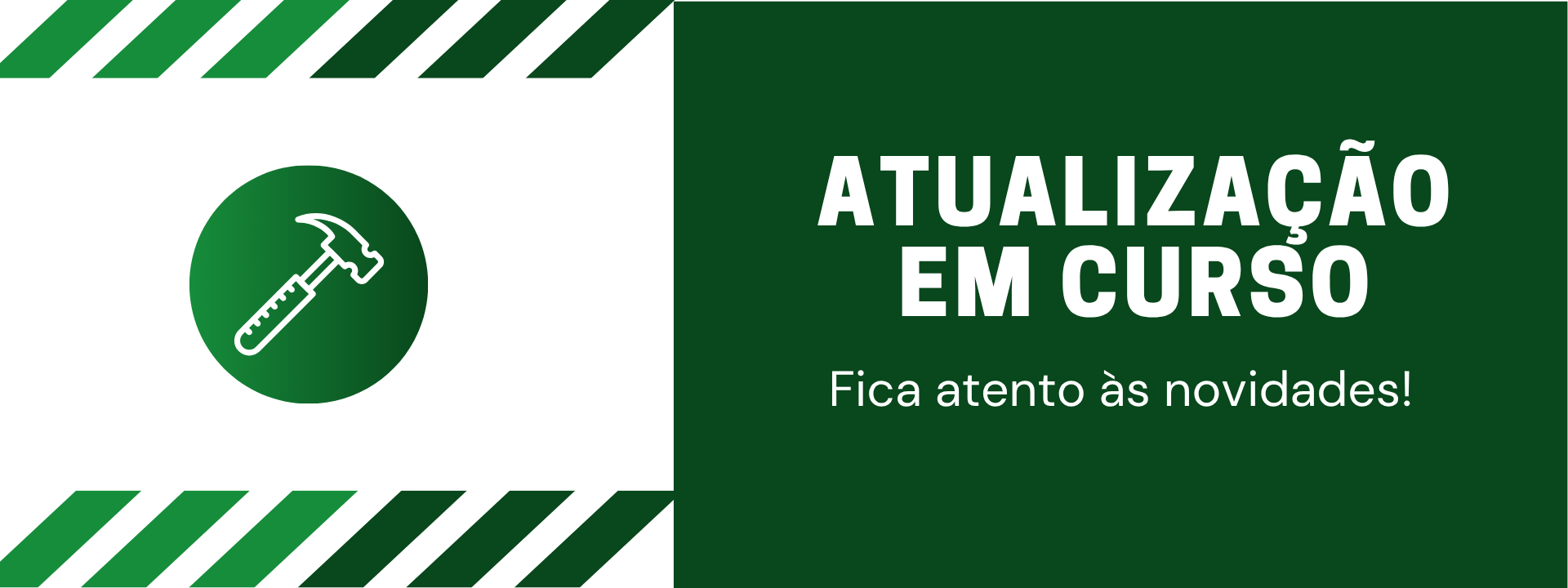 banner atualização em curso