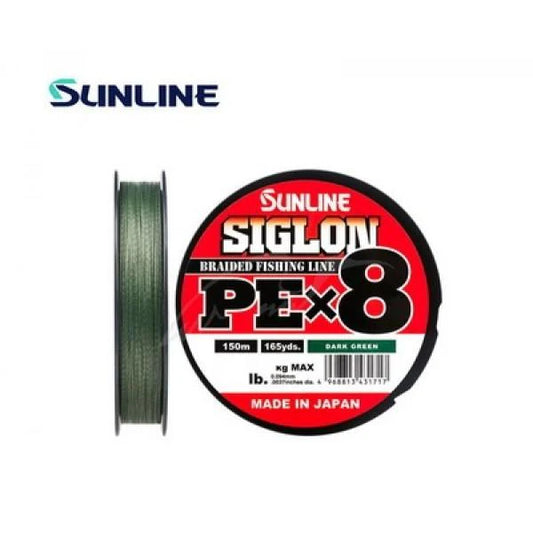 Fio Sunline Siglon PE x8 - Dark Green - 150MT