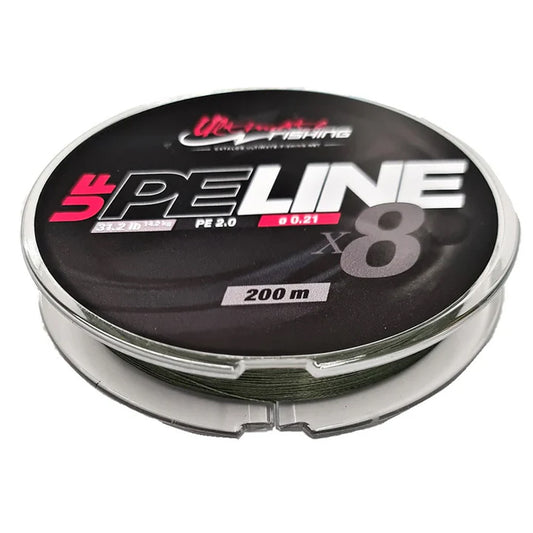 Fio Ultimate Fishing UF PE Line X8 - Dark Green - 200 MT