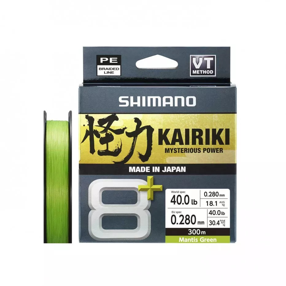 Fio Shimano Kairiki 8+ - Mantis Green - 300MT