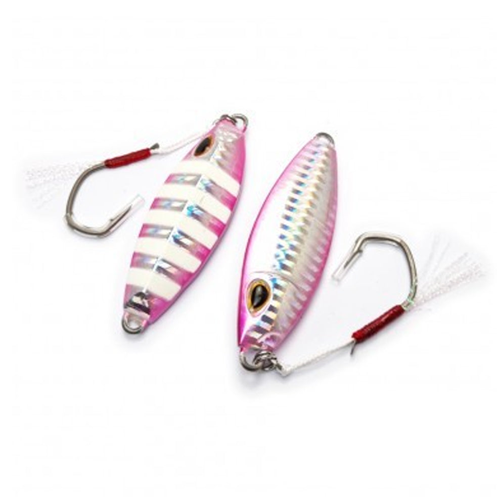 Amostra Storm - Jig Gomoku Slow Rocker - Silver Pink Zebra - 70g