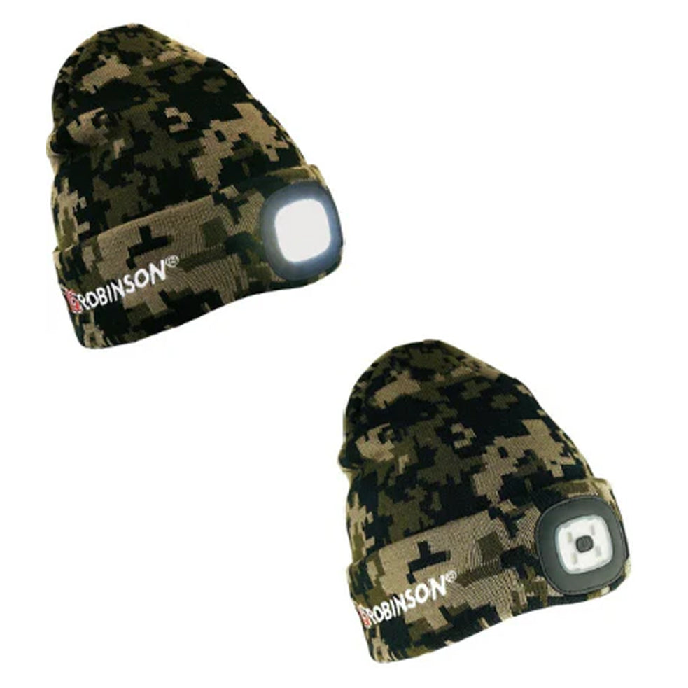 Gorro com LED Robinson - Camo Green
