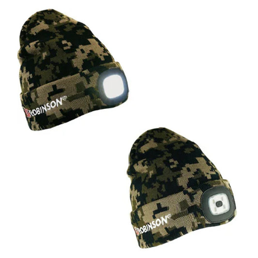 Gorro com LED Robinson - Camo Green