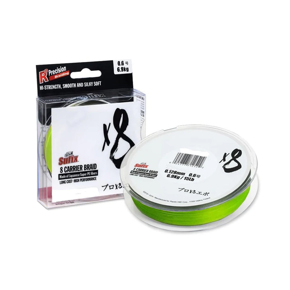 Fio Sufix 8 Carrier Braid - Neon Chartreuse - 300MT