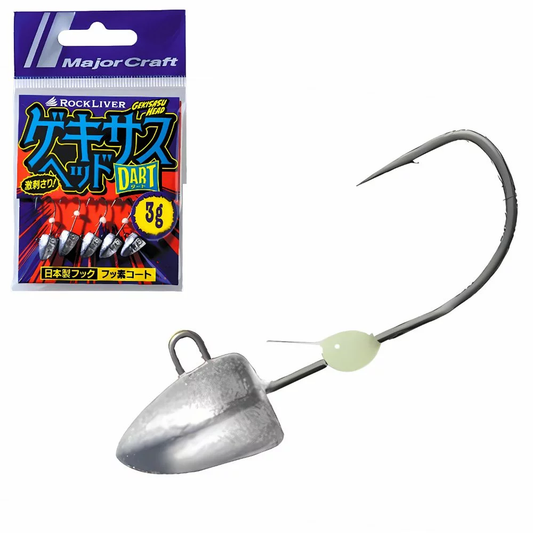 Cabeçotes Major Craft – Rock Liver Gekisasu Dart - Pack 5