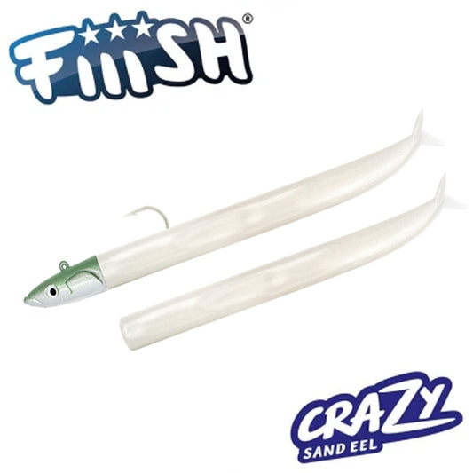 Vinil Fiiish - Crazy Sand Eel 150 - Combo Off Shore 20g - White Coco